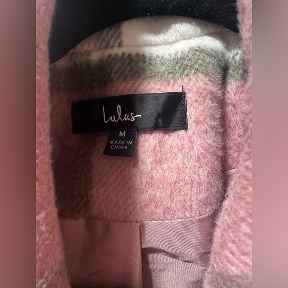 NWOT City Mornings Pink Plaid Trench Coat - Picture 7 of 9